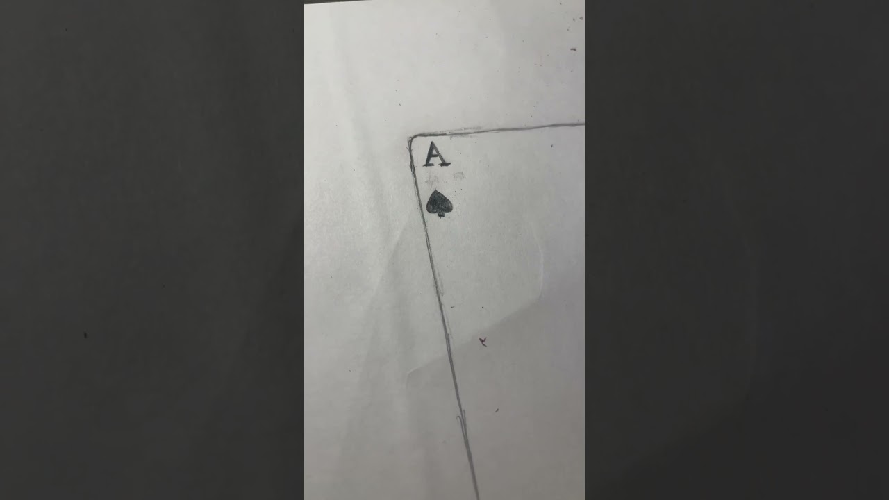 I drew ace of spades playing card 
