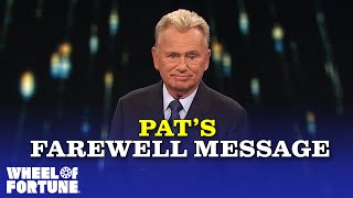 Pat's Farewell Message | S41 | Wheel of Fortune