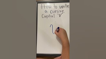 How to Write a Cursive Capital “V”
