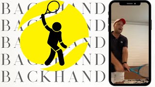 The two handed backhand topspin technique