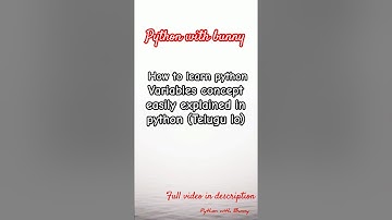 What is a Variable in Python | Python in Telugu | How to Understand Variables Easily in Python