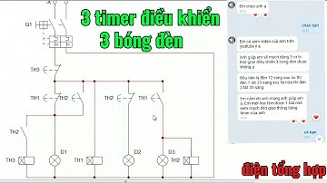 #điệntổnghợp,#rơlethờigian,#timer, mạch điều khiển 3 bóng đèn sáng tắt theo yêu cầu dùng timer