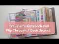 Traveler&#39;s notebook full flip through /  Book Journal