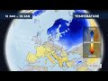 Monthly temperature forecast for Europe 4/1/2026