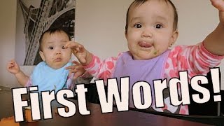 Twins First Words- January 11, 2015 ItsJudysLife Vlogs