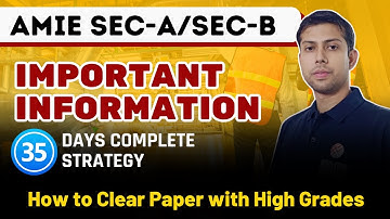 35 Days Strategy | Clear your AMIE with High Grades | #AMIE_SECA_SECB #modulationinsitute