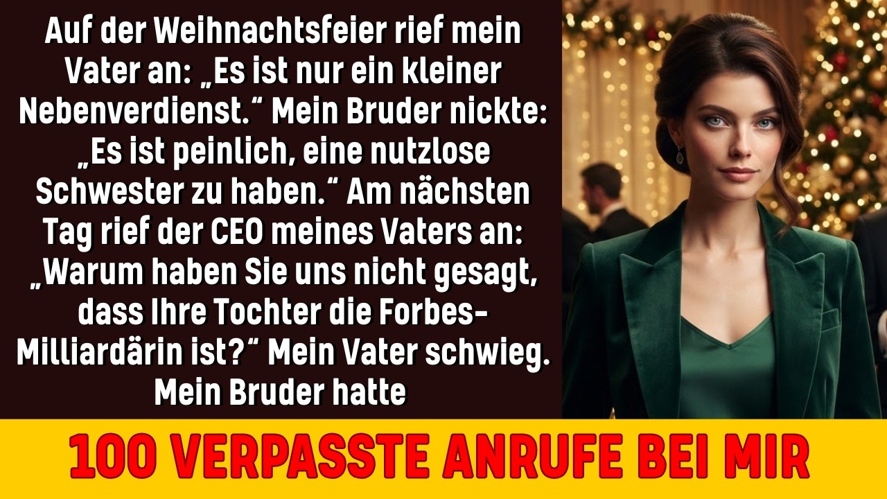Ein harmloses Weihnachtsessen. Mein Vater nannte es ein „Hobby“. Mein Bruder lachte. „Du kannst es nicht Business nennen, wenn es in einen Rucksack passt“, sagte er, und der ganze Raum lachte mit....