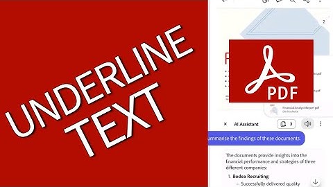 How to Underline Text in Adobe Acrobat 2025?