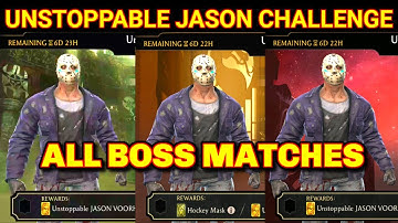 MK Mobile. Unstoppable Jason Voorhees Challenge. Jason Challenge ALL BOSS Match (Normal,Hard,Elder)