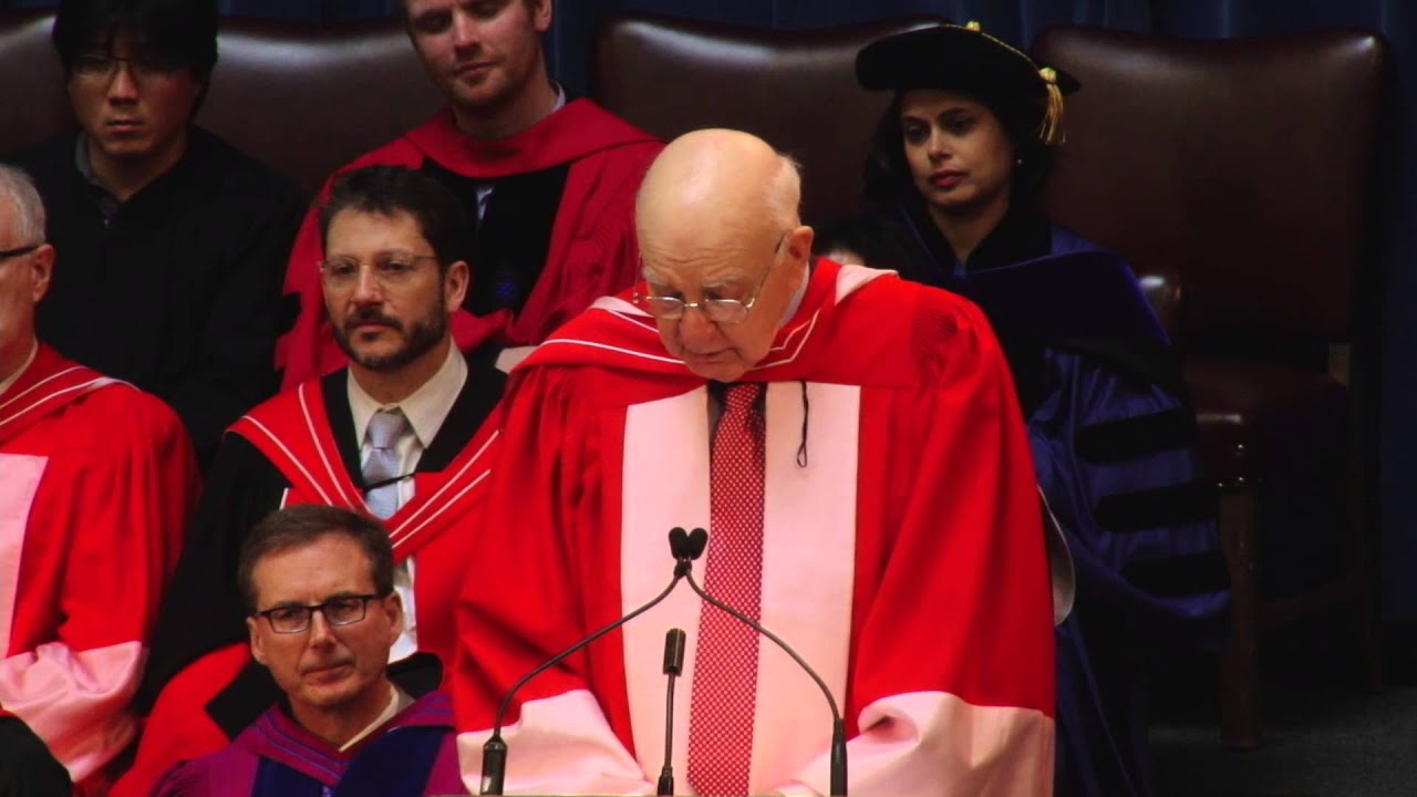 Paul A. Volcker, Convocation 2015 Honorary Degree recipient - YouTube