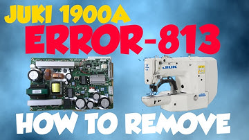 JUKI 1900A ERROR-813 PROBLEM AND SOLUTION..How to solve error-813 problem.