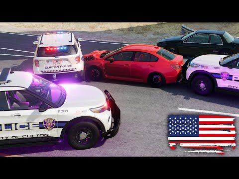 Видео: American Police Chases #17 - BeamNG drive