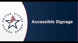 Accessible Signage
