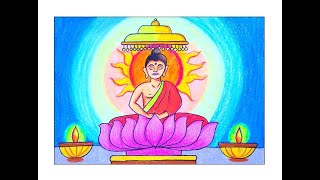 HOW TO DRAW LORD MAHAVIR DRAWING | MAHAVIR JAYANTI SPECIAL DRAWING|MAHAVIR SWAMI BHAGWAN DRAWING screenshot 5