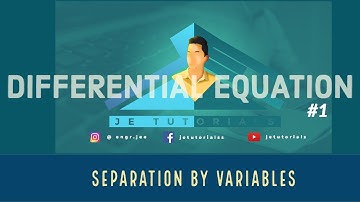 DE Tutorials #1 - Separation of Variables | Differential Equation (Part 3)