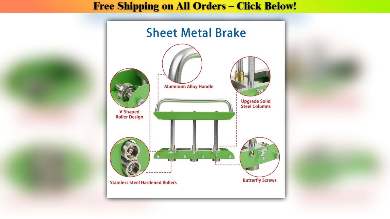 Lightweight/Professional Version Metal Edge Roller Bending Tool For Rain Diverter & Making Folding