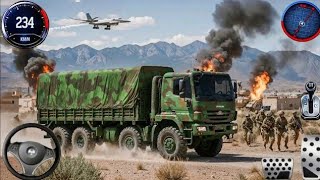 Army Cargo Truck Driving Game | Military Vehicle Transport Missions Gameplay screenshot 2