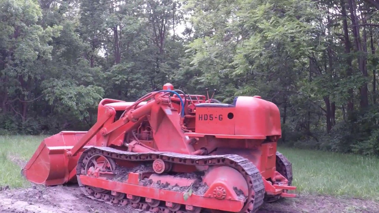 Allis Chalmers Hd5 G Tracked Loader Working In The Woods With A 1954