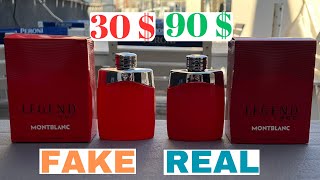 Fake vs Real Montblanc Legend Red Perfume