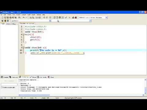 Tutorial: c tutorial in function call by value