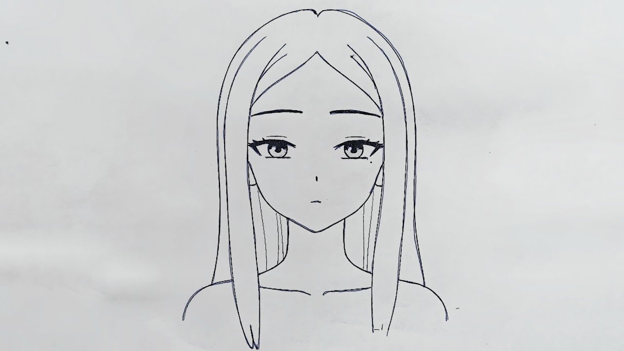 How to draw sad anime girl, Anime drawing tutorial