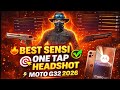 🔥 Moto G32 Best Sensitivity Settings 2026 | Free Fire One Tap Headshot 🎯