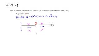 Example: Finding Local Maximum & Minimum of a Polynomial Function - MTH 109 H3.2 #1 (F19)