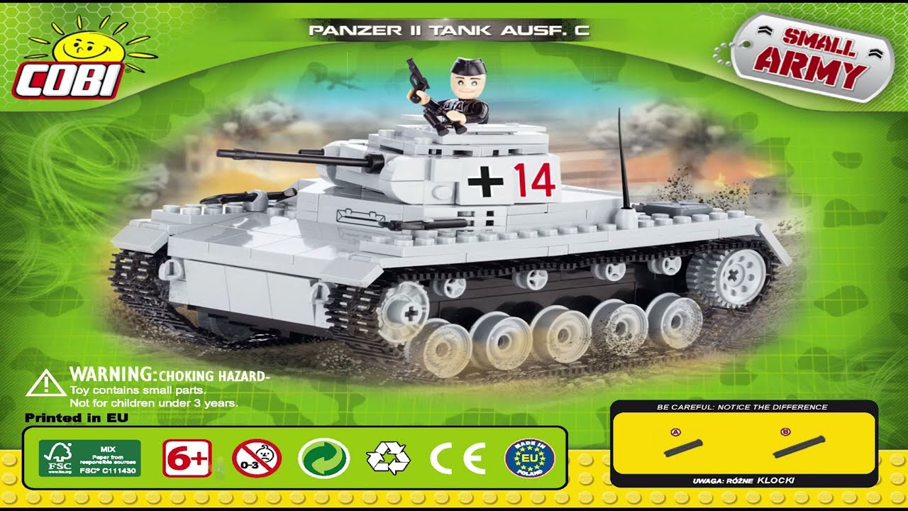 Cobi Instructions | Small Army / WW2 | 2459 | Panzer II Ausf. C - German Light Tank (V.1)