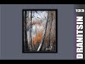 Reusing old painting - Abstract Landscape, tall trees, falling snow, oval brush, 133