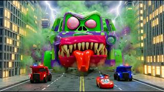 Mcqueen Monster :POLICE BACK, CHASE ZOMBIE VEHICLES IN THE CITY - BeamNG.driver screenshot 1