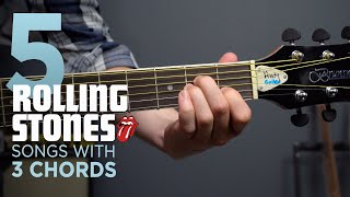 Play 5 Rolling Stones songs with 3 chords chords
