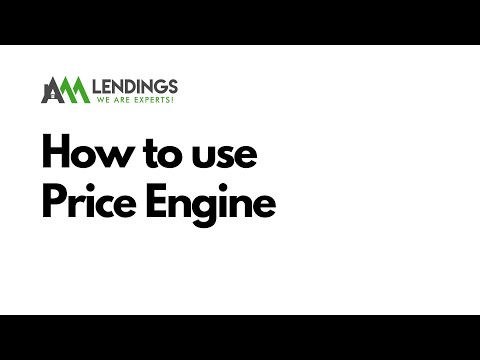 How to use price Engine via TPO Portal