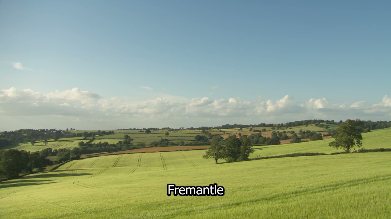 HD Stock Footage | English Countryside | Beautiful Scene |Cotswolds | Clouds | Blue Sky |E16R49 045
