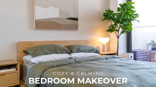 Cozy Bedroom Makeover  Oak & Green Tranquil Retreat (Room Tour)