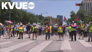 At least 1 detained as proPalestine rally moves forward at Texas Capitol