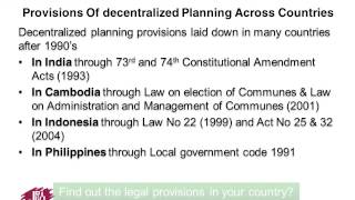 Module 1 Introduction to Integrated District Planning