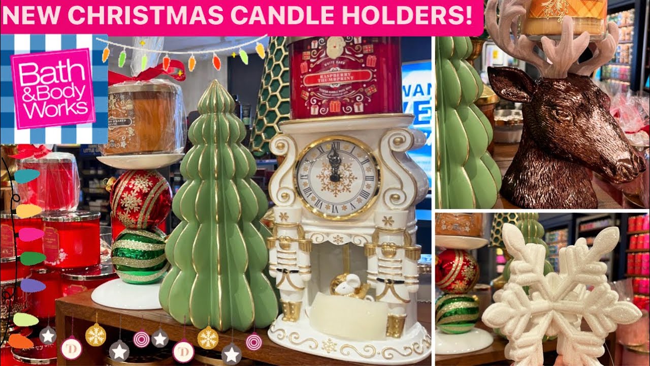 NEW CHRISTMAS CANDLE HOLDERS! Clock! Reindeer! Ornaments! Bath & Body ...
