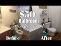 DIY $50 Guest Bathroom makeover | fixing up a old Mobile home | Collab with Domer home.