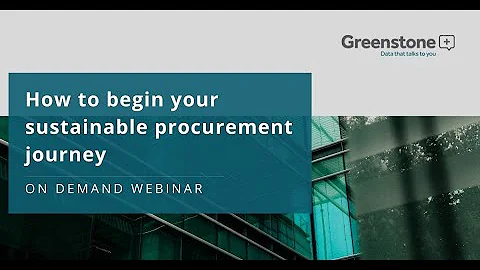 Webinar - How to begin your sustainable procurement journey