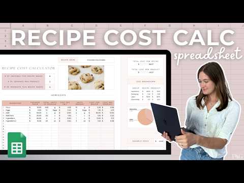 Recipe Cost Calculator Spreadsheet Template Google Sheets Video Tutorial