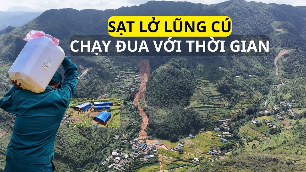 Sạt lở ở Lũng Cú chạy đua với thời gian tìm nạn nhân và di dời các hộ dân tránh báo số 11. Phuc Bang