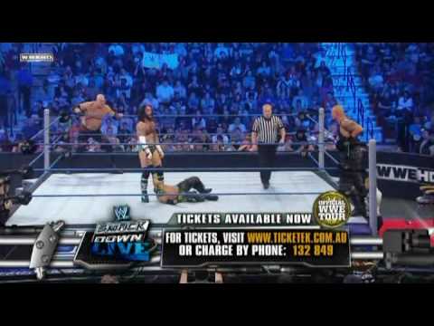 WWE SmackDown 4/23/10 Rey Mysterio & Kane vs CM Pu...