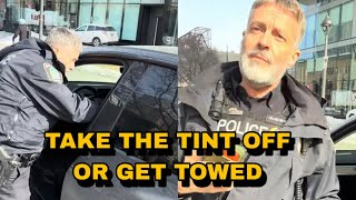Cops Tow His Car For Not Pulling His Tint Off