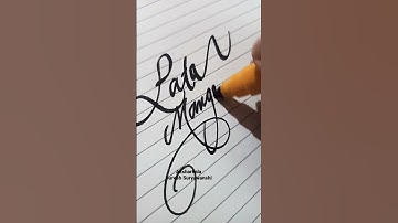 "Lata Mangeshkar"🚩🌷🙏#shorts #viral #sureshsuryawanshi #freehandcalligraphy #latamangeshkar  #lata