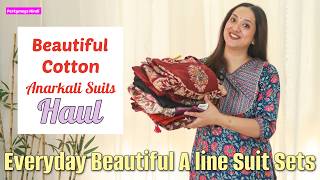 Myntra Cotton Anarkali Suits Haul | Beautiful A line Suits for Plus size Women | Perkymegs Hindi