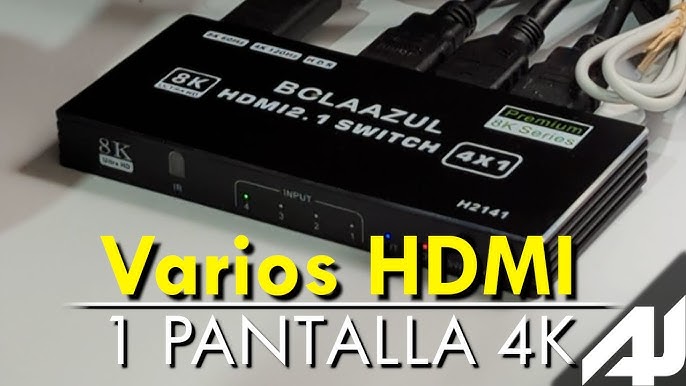Conmutador/Splitter HDMI 2 entradas a 1 salida bidireccional