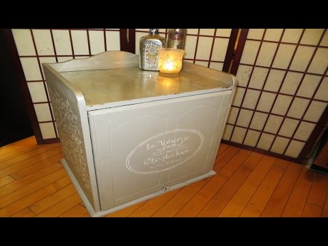 Decoupage Tutorial Silver Leaf Furniture Upcycle Youtube