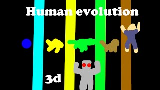 Low poly human evolution