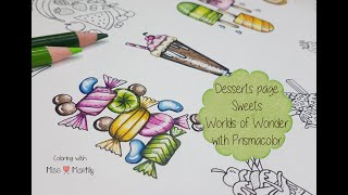 Desserts Coloring page |  Worlds of Wonder Johanna Basford | Sweet  Tutorial with Prismacolor