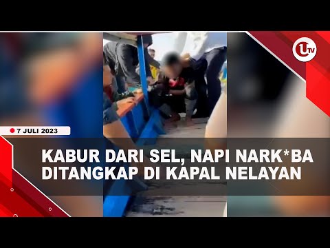 NAPI NARK*BA DITANGKAP SETELAH KABUR MENAIKI KAPAL NELAYAN | U-NEWS